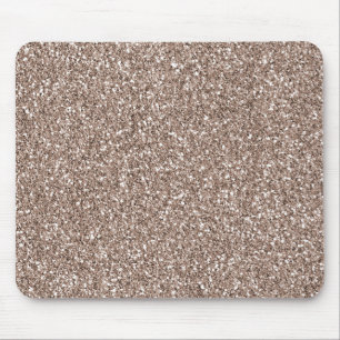 Gold Blush Pink Glitter Glitz Mouse Mat