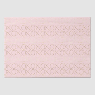 Gold Blush Pink XOXO Love Wedding Tissue Paper