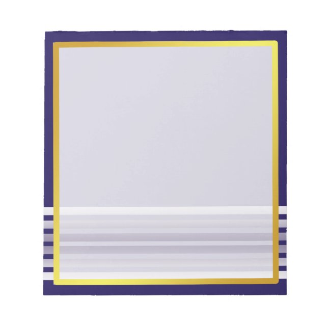 Gold Boarder Striped Photo frame Autograph Notepad (Front)