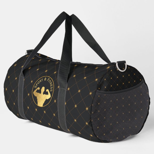 Gold Bodybuilding Duffle Bag (Right Corner)