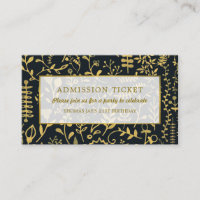 Gold Boho, Floral Admission Ticket
