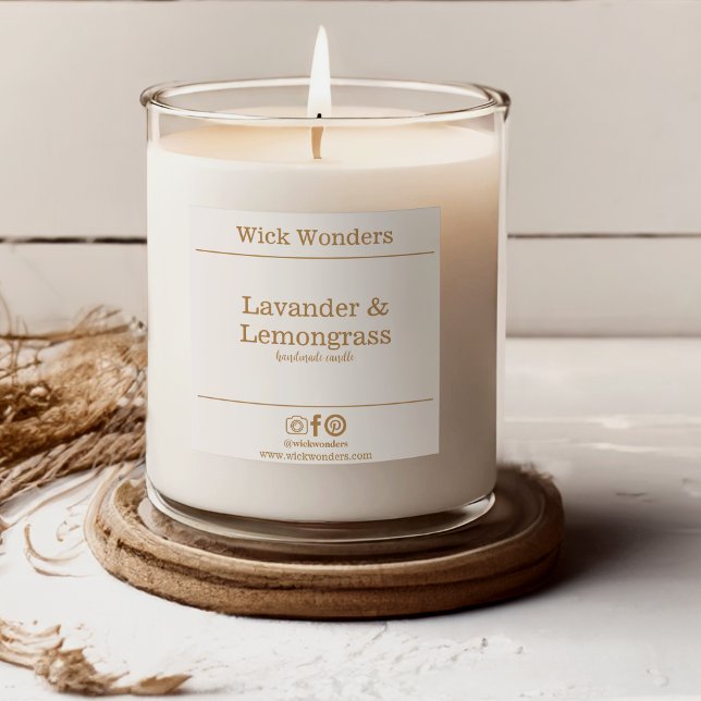 Gold Boho Minimalistic Candle Making Label (Creator Uploaded)