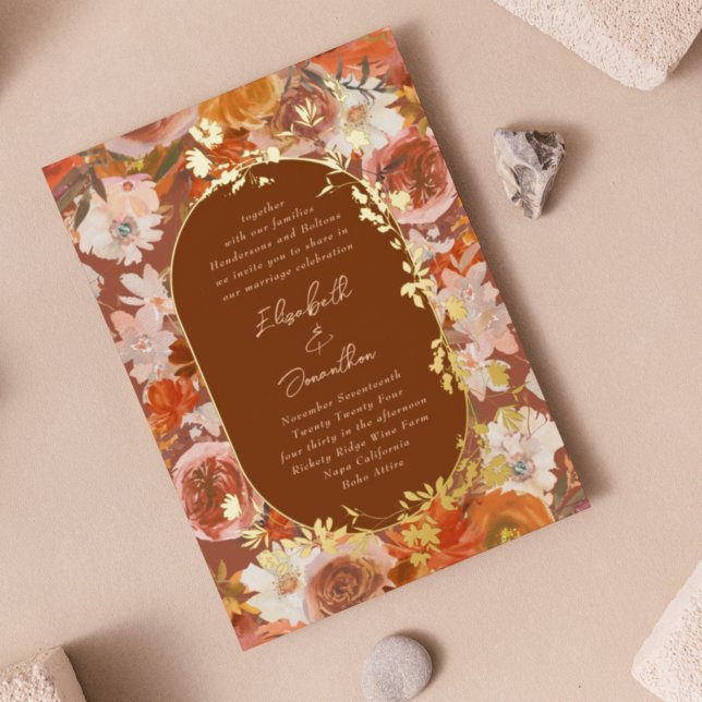 Gold Boho Terracotta Frame Wreath Floral Abundance (Creator Uploaded)