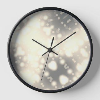 Gold Bokeh Bubble Lights Glamour Clock