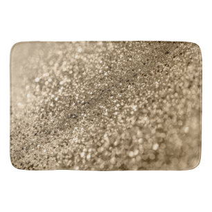 Gold Bokeh Glitter #1 (Faux Glitter) #decor #art  Bath Mat