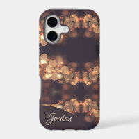 Gold bokeh lights iPhone Case
