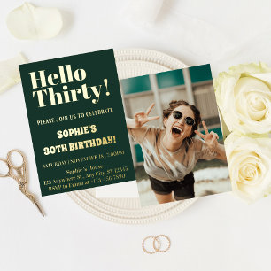 Gold Bold Typography Modern 30th Birthday Party 