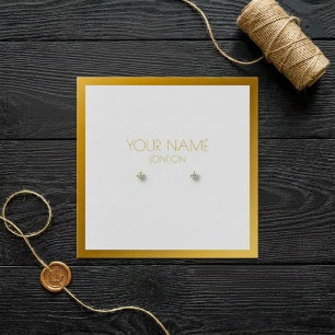 Gold border earring holder