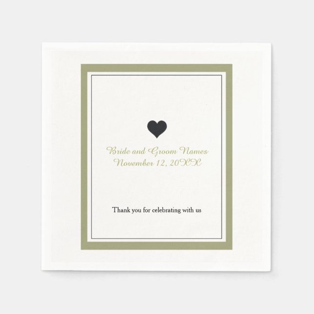 Gold Border Elegance Napkin (Front)