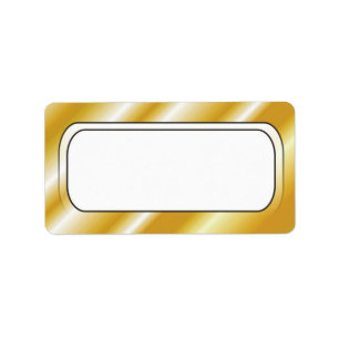 Gold Border Frame Blank Address Labels