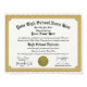 Gold Border High School Diploma Replica