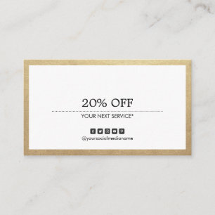 Gold Border Multi-purpose Social Media Coupon Business Card