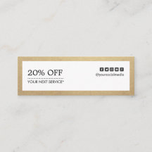 Gold Border Multi-purpose Social Media Coupon