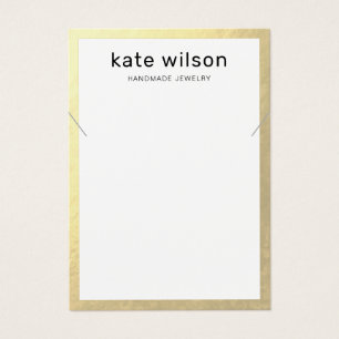 Gold Border Necklace Bracelet Display Card