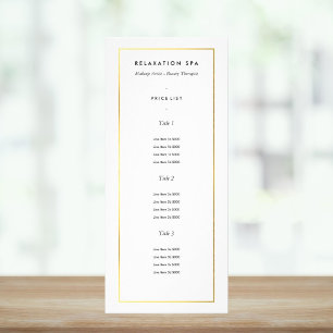 Gold Border on White   Modern Rack Card