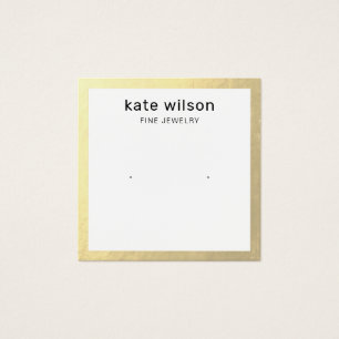 Gold Border Stud Earring Display Card