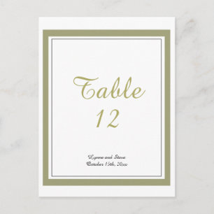 Gold Border Table Number Card