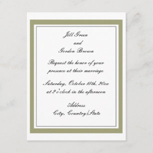 Gold Border Wedding Invitation