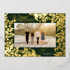 Gold Botanical Classic Merry Christmas Photo