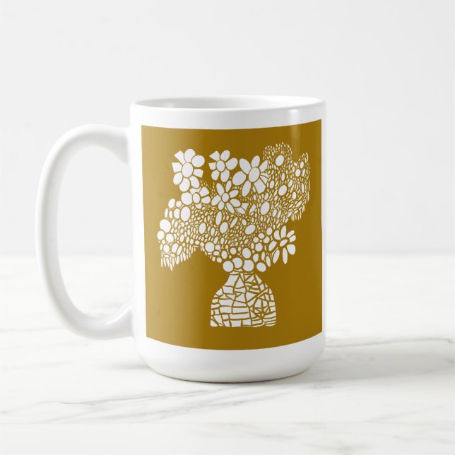 GOLD BOUQUET COFFEE MUG (Left)