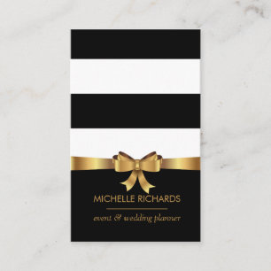 Gold Bow    professional  Social Media Icons Business Card