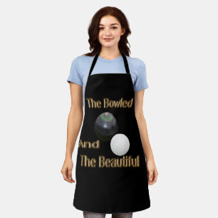 Gold Bowled And Beautiful Lawn Bowls Design, Apron