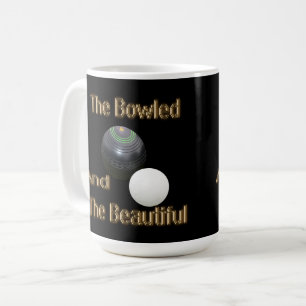 Gold Bowled Beautiful Lawn Bowls Design, Coffee Mug