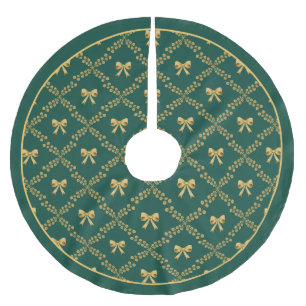 Gold Bows Decorative Tree Skirt