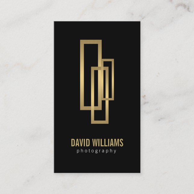 Gold Boxes Professional, Elegant Business Card (Front)