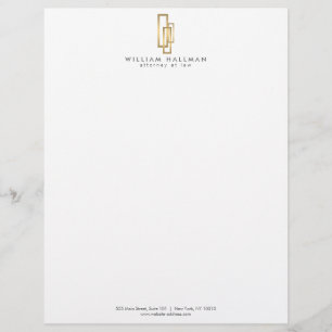 Gold Boxes Professionally Elegant Letterhead