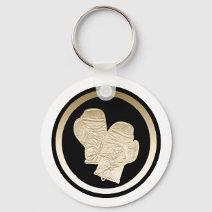 GOLD BOXING GLOVES KEY RING