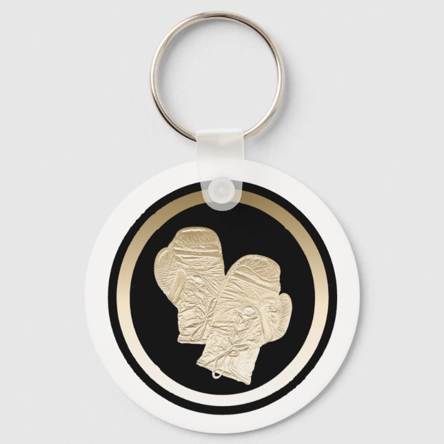 GOLD BOXING GLOVES KEY RING (Front)