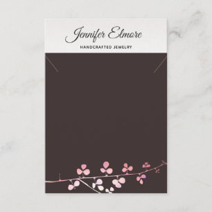 Gold Branch Necklace Bracelet Display Holder Enclosure Card