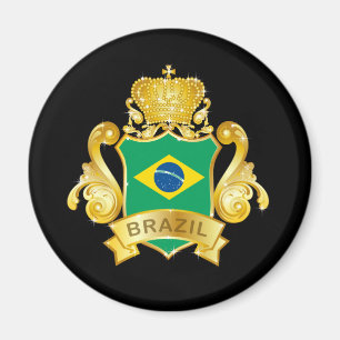 Gold Brazil Magnet
