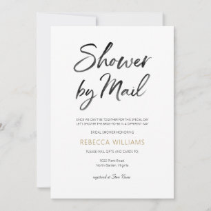 Gold Bridal Shower by Mail Invitation