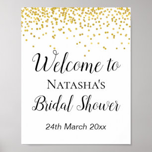 Gold Bridal Shower Sign - Baby Shower Sign