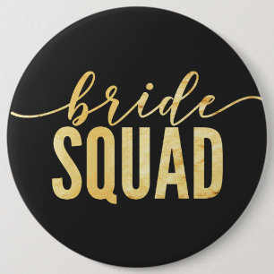 Gold Bride Squad Bachelorette Party 6 Cm Round Badge