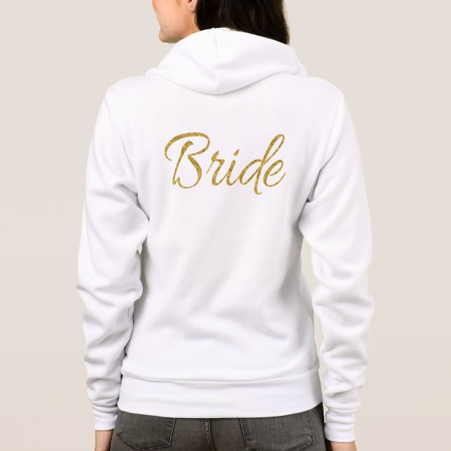 Gold Bride Typography Hoodie (Back)