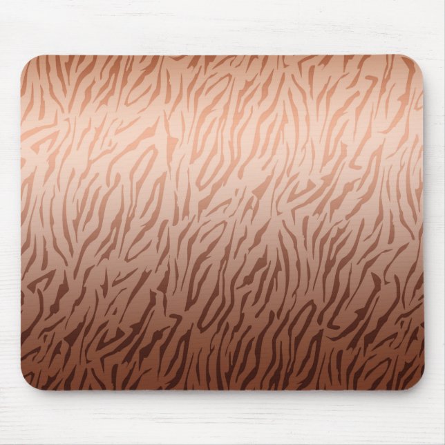 Gold Bronze Ombre Tiger Print Mouse Mat (Front)