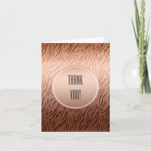 Gold Bronze Ombre Tiger Print thank you