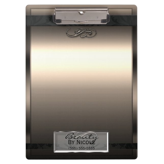 Gold Bronze Shine Elegant Chic Glam Personalised Clipboard (Front)