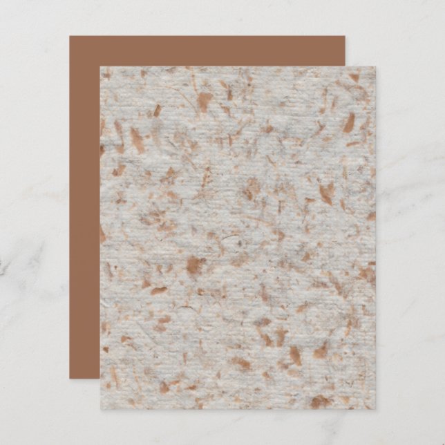 Gold Bronze White Handmade Texture Scrapbook Paper (Front/Back)