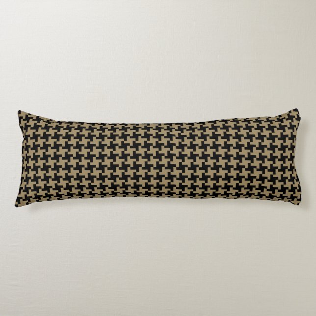 Gold Brown And Black Classic Nailhead Pattern Body Cushion (Front)