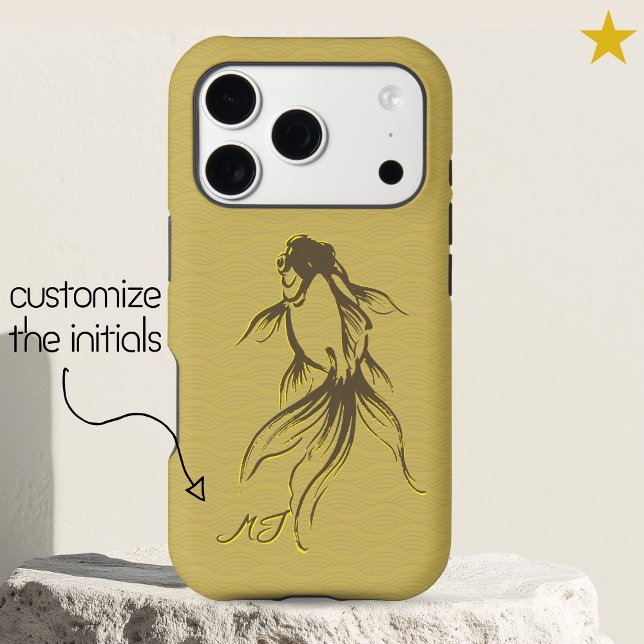 Gold Brown Japanese Ink Goldfish Custom Name (Creator Uploaded)