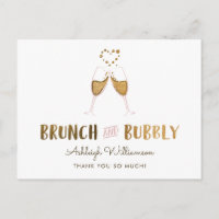 Gold Brunch & Bubbly Bridal Shower | Thank You