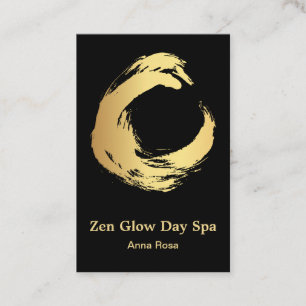 *~* Gold Brush Abstract Reiki Spa Meditation Business Card