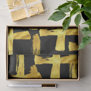 Gold Brush Cross - Christian Jesus Christ Crucifix Tissue Paper