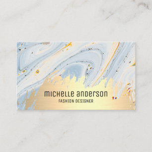 Gold Brushed   Abstract Modern Art Business Card