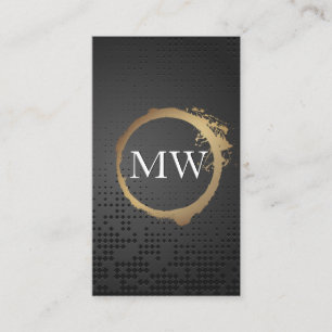 Gold Brushed   Black Metal Background Business Card