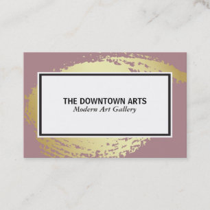 Gold Brushed Border Artistic Business Card